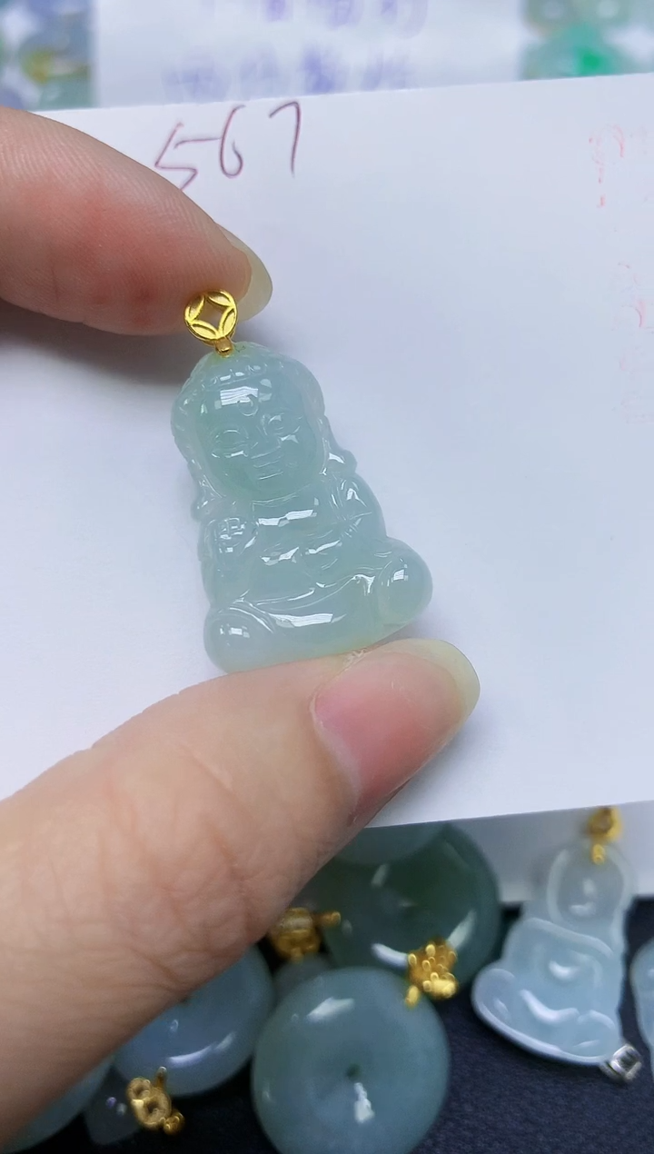 颈饰未镶嵌翡翠天然缅甸A货翡翠百元以上9元证书费自理