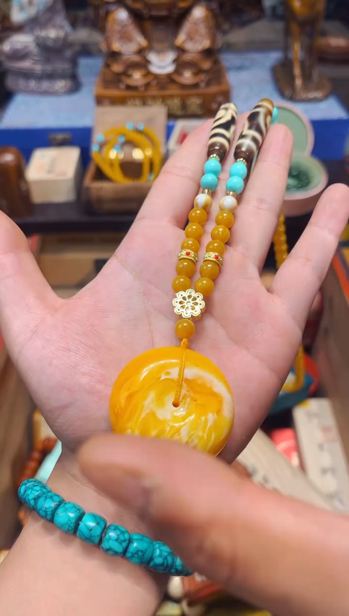 未镶嵌蜜蜡裸石D老七专属高端精品86