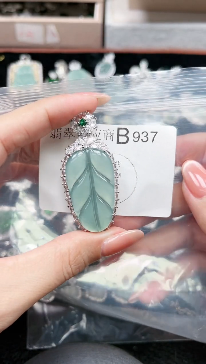 【闪购商品】翡翠颈饰未镶嵌赠皮绳937