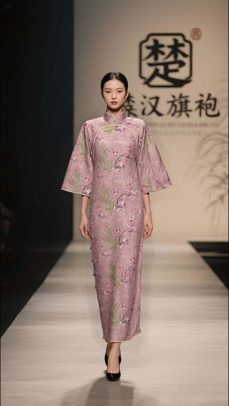 楚汉旗袍京派古法手工全开襟旗袍重工新款130CM