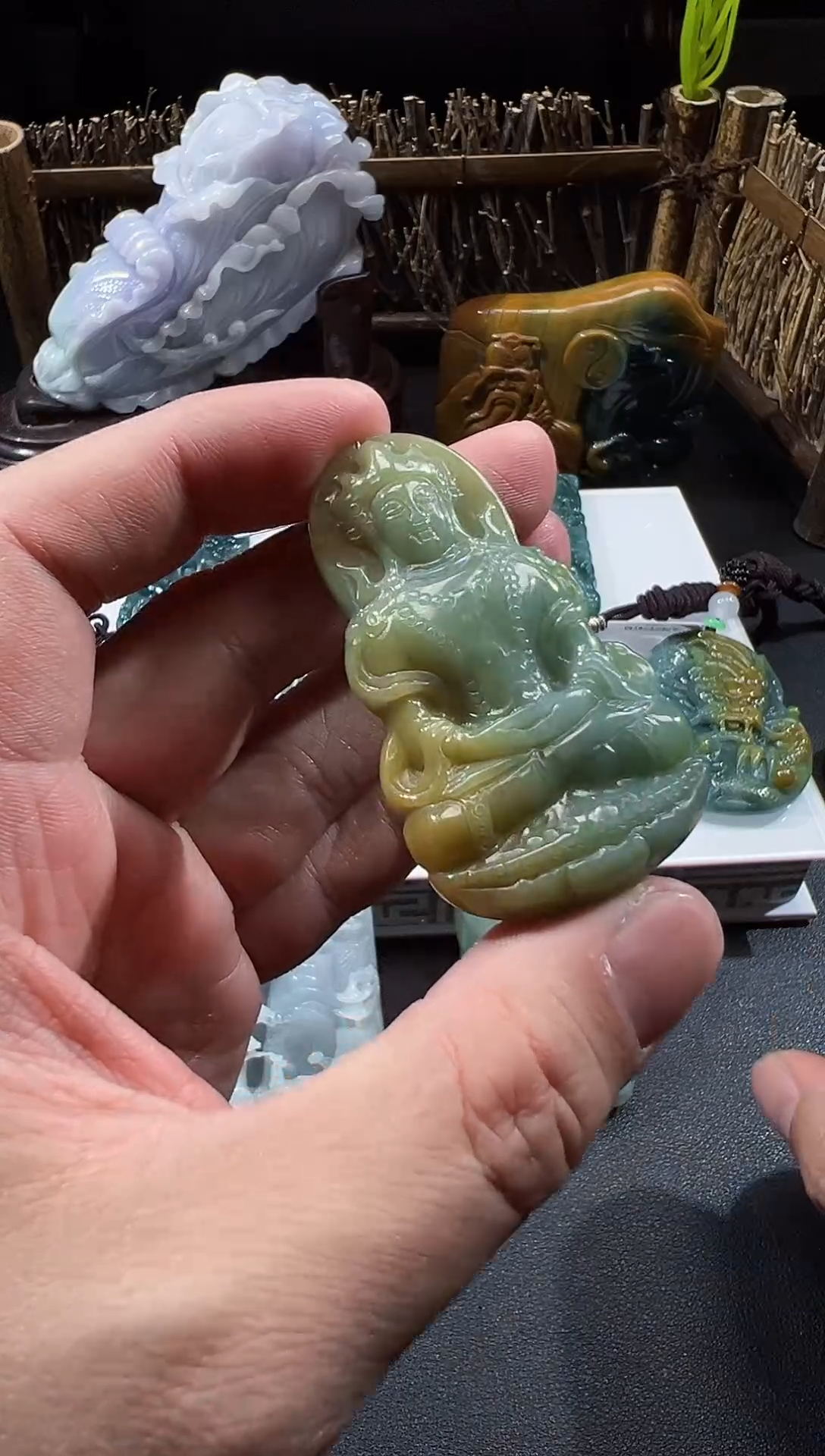 【闪购商品】翡翠颈饰未镶嵌天然A货翡翠（多样性发）度母菩萨