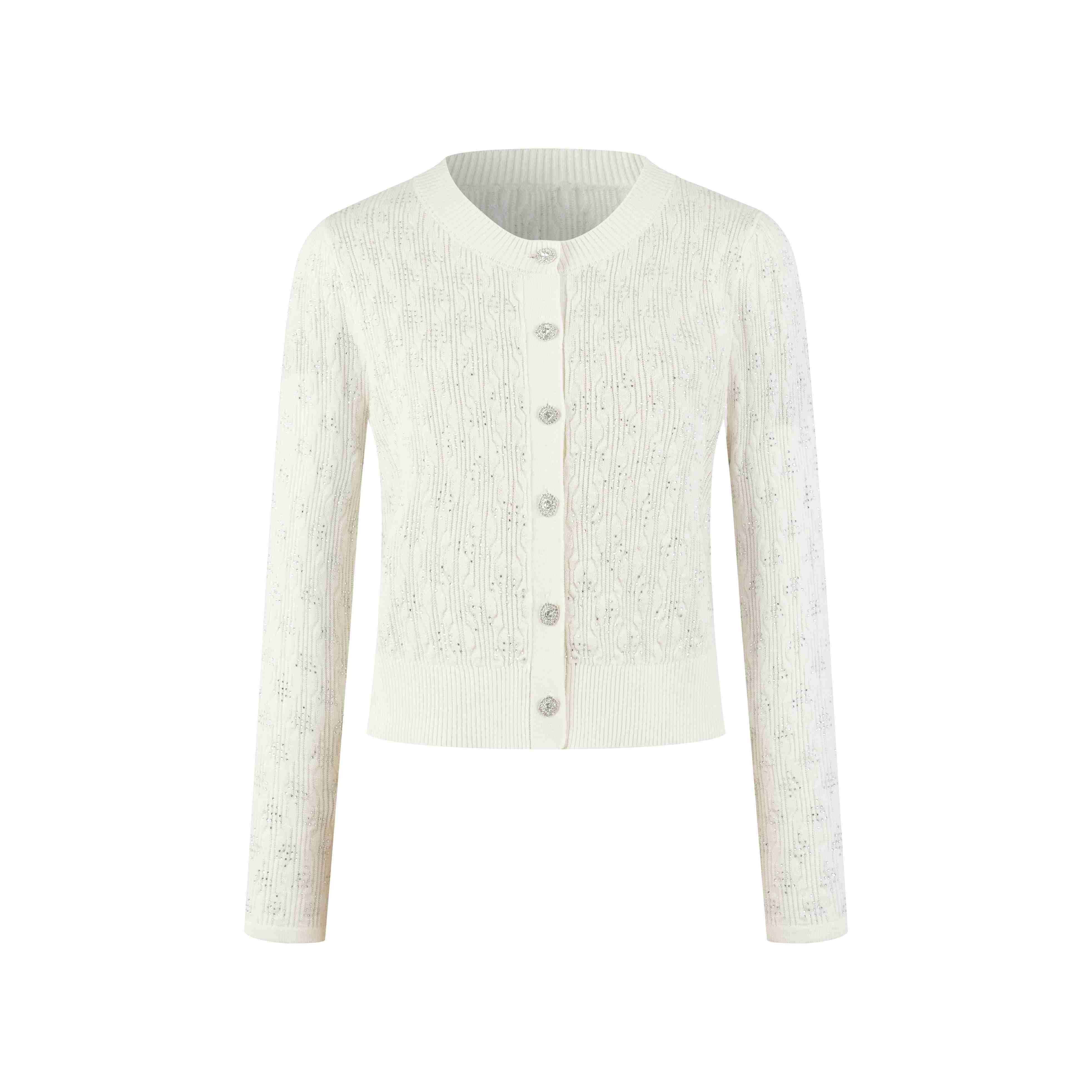 【景致】Three Quarters 圆领镂空针织开衫TQ-244-8014