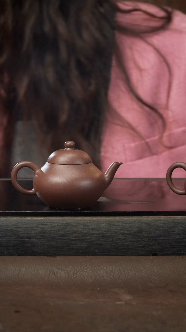 茶壶紫砂不*66 梨形 紫泥 130cc 全手