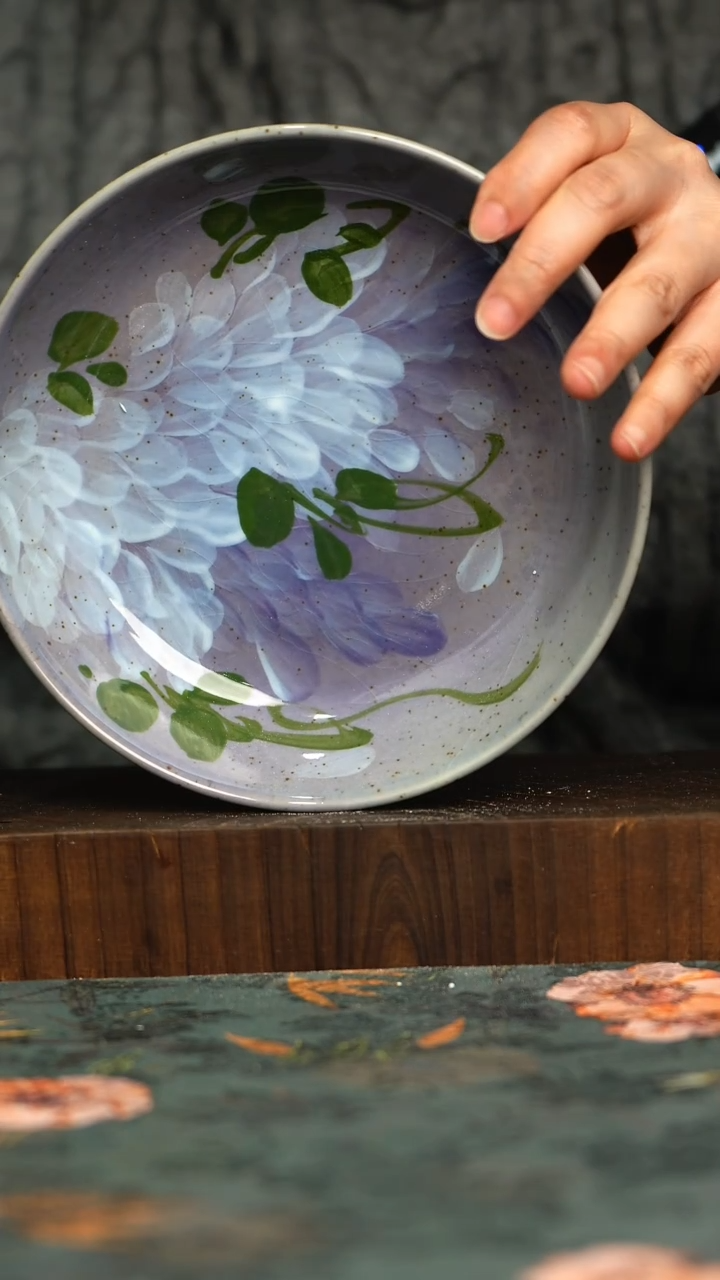 杯釉下彩手工手绘同款陶器