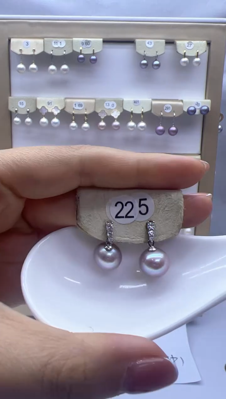 【闪购商品】淡水珍珠耳饰银S925镶嵌225