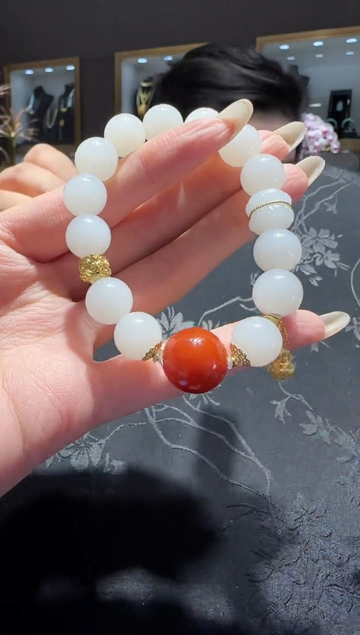 【闪购商品】和田玉手串未镶嵌和田玉手串设计款