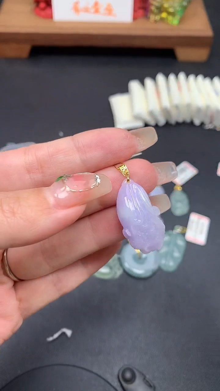 【闪购商品】翡翠吊坠(不含链)18K金镶嵌MS154666