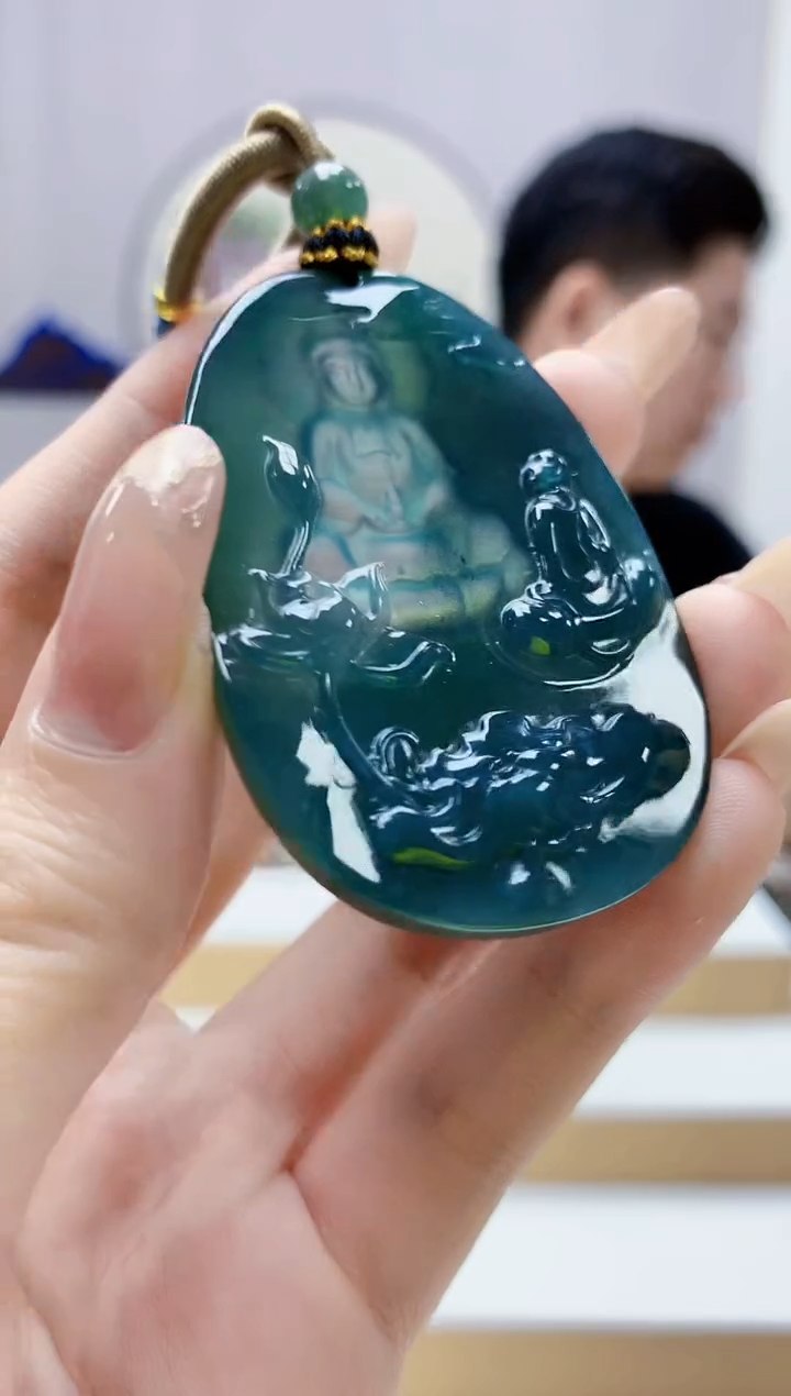 未镶嵌定制翡翠4917jw-毛货挂件90