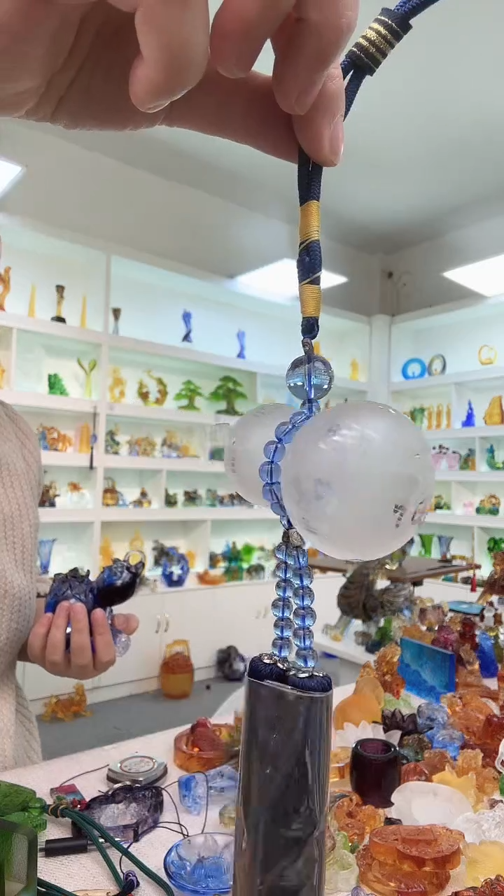 手工艺品琉璃白色 葫芦挂件