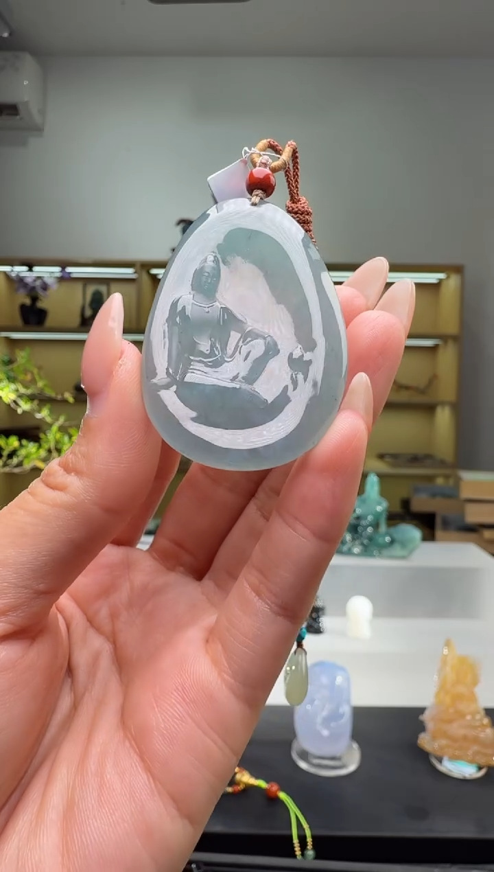 吊坠(不含链)未镶嵌翡翠观音