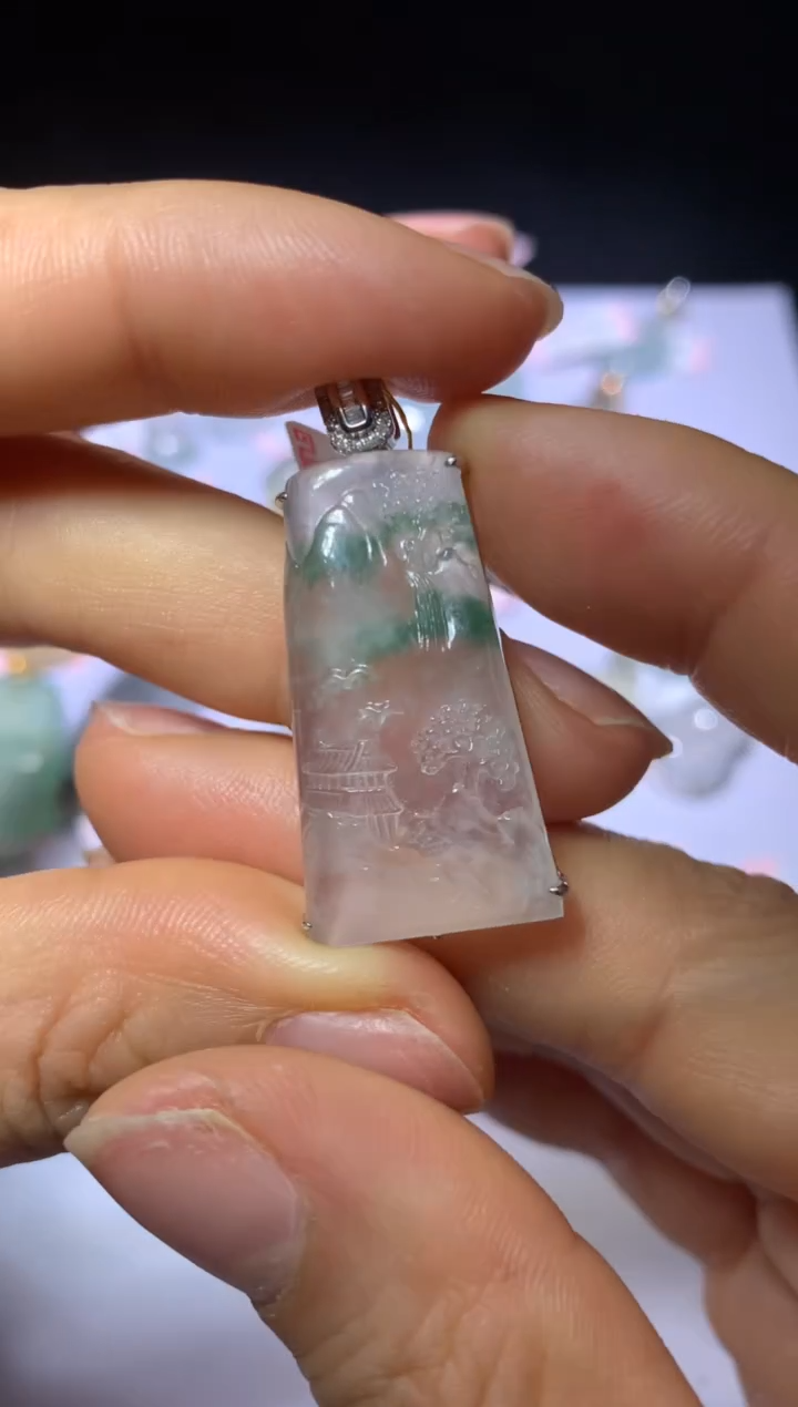 【闪购商品】翡翠挂件18K金镶嵌CXX004321