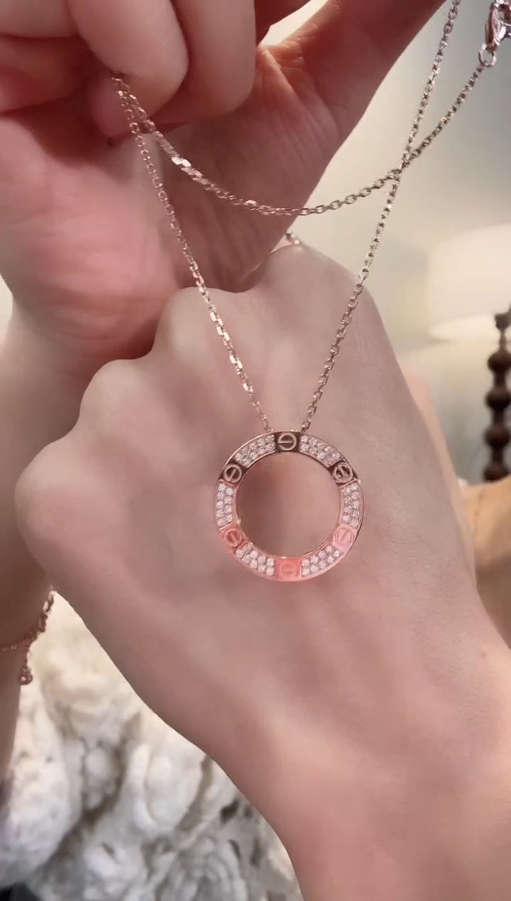 18K金镶嵌吊坠(不含链)天然钻石18K金钻石饼饼吊坠不含链