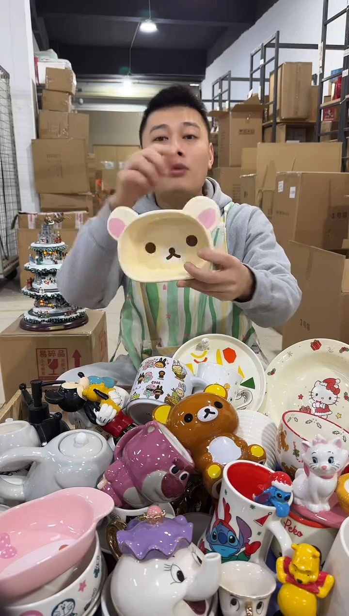瓷片原盒熊妹深碗