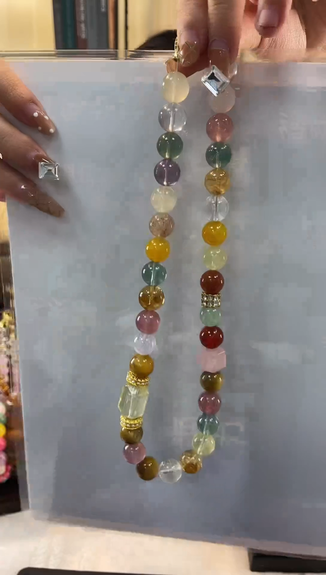 项链未镶嵌水晶黄水方糖多宝项链