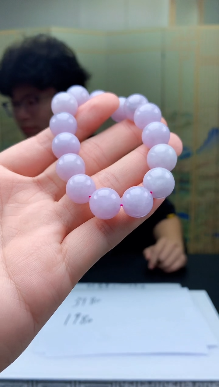 【闪购商品】定制翡翠未镶嵌4688bb-毛货手串35 