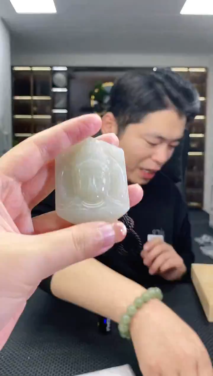 颈饰未镶嵌和田玉佛首吊坠清货2