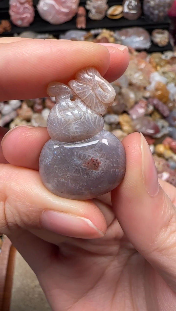 颈饰未镶嵌硅化珊瑚（珊瑚玉）892