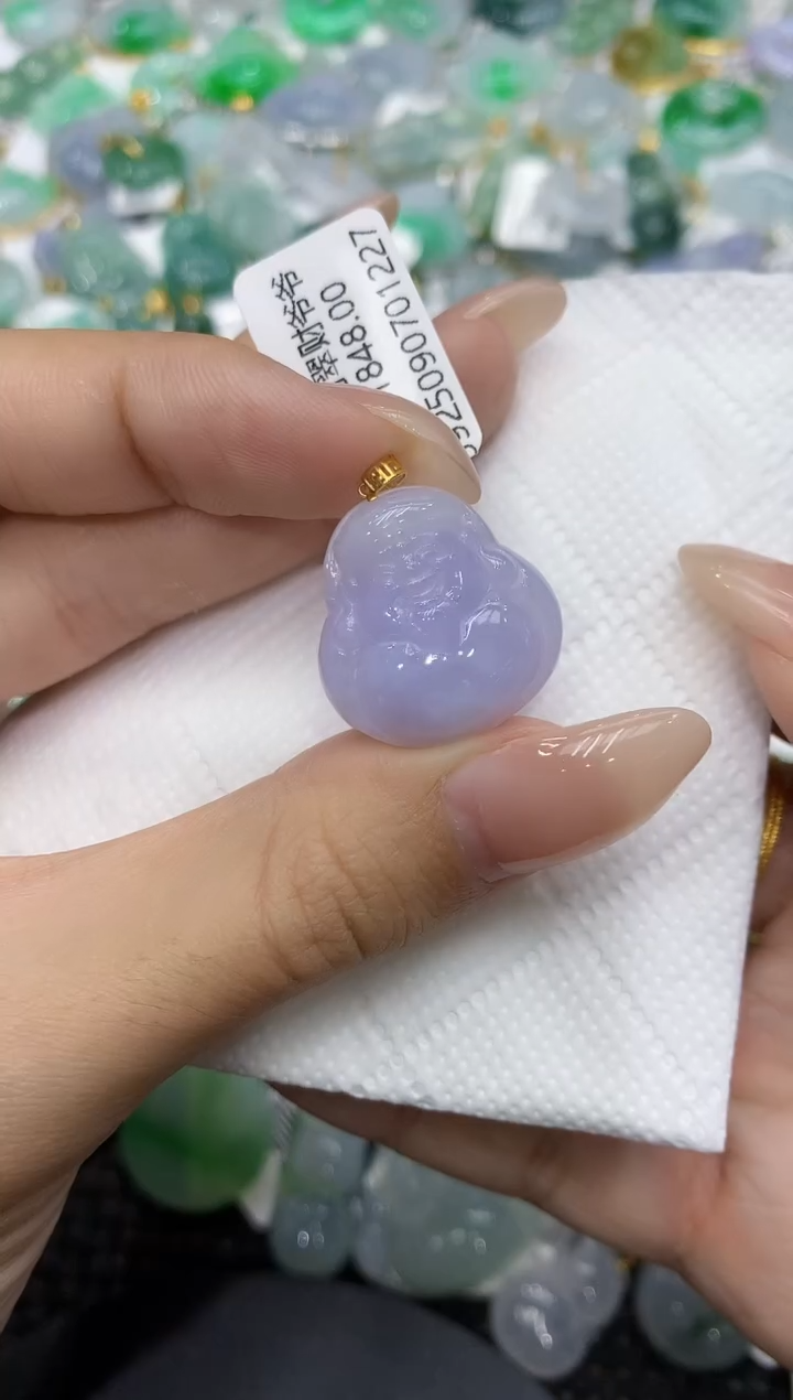 颈饰18K金镶嵌翡翠111111111111