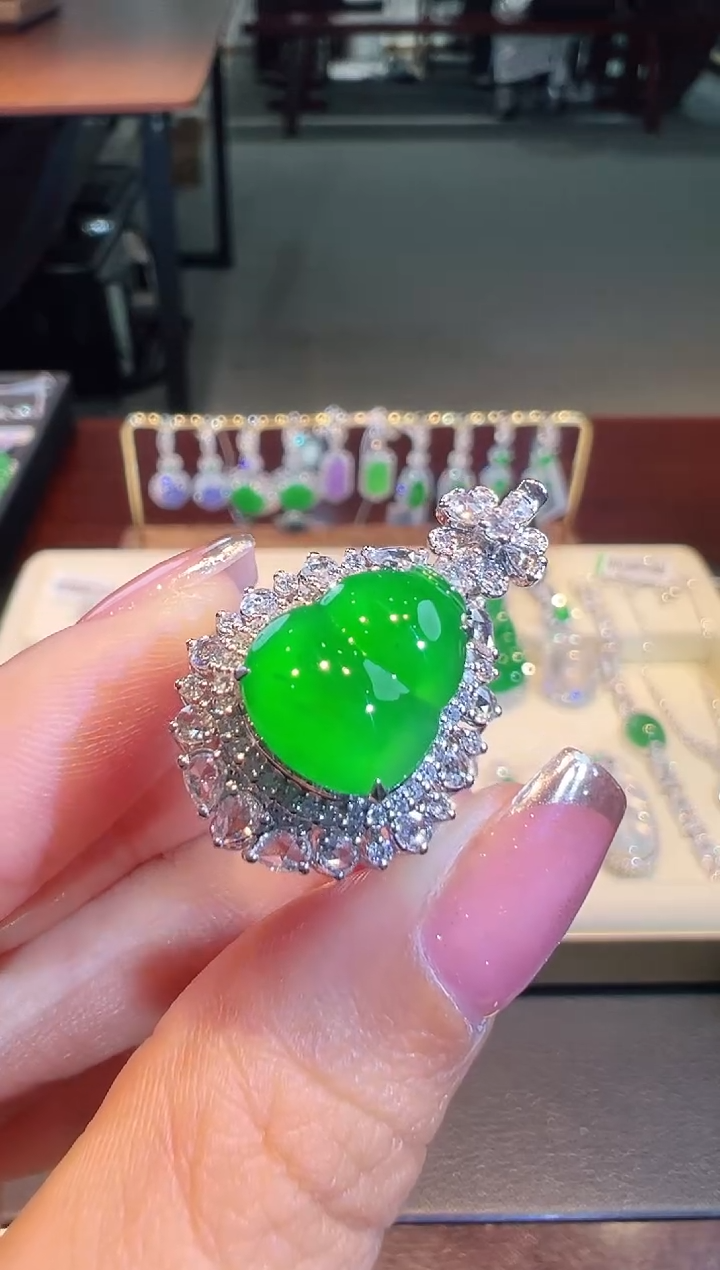 【闪购商品】翡翠戒指18K金镶嵌两用款