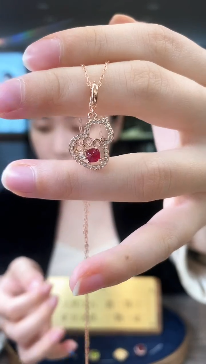 【闪购商品】红宝石项链银S925镶嵌09