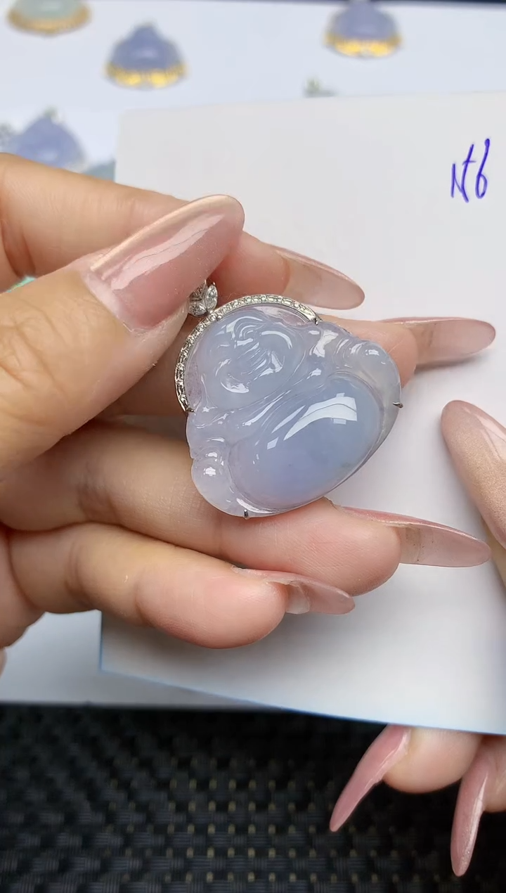 【闪购商品】翡翠颈饰18K金镶嵌天然A货翡翠 156