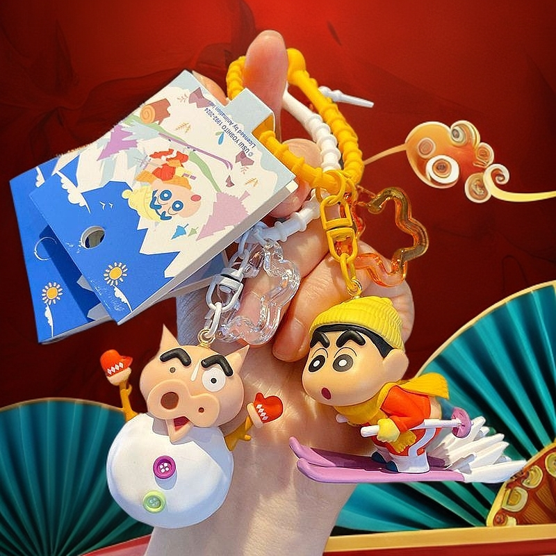 卡通蜡笔小新冰雪系列钥匙扣情侣书包创意搞怪汽车挂件钥匙链