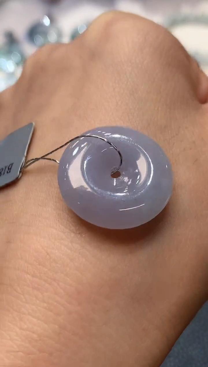 吊坠(不含链)18K金镶嵌翡翠A2 紫货有一定色差多样性发一件