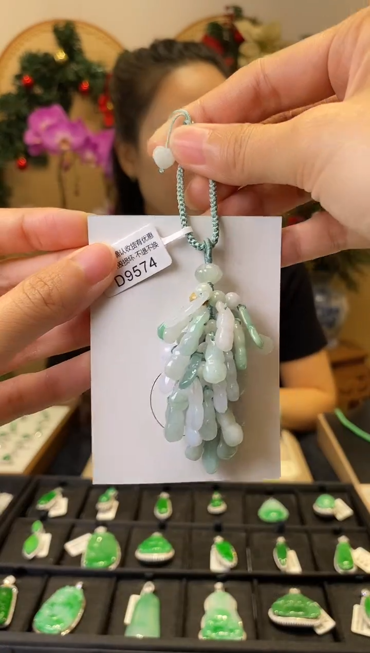 颈饰未镶嵌翡翠D9574 挂件 含运营费