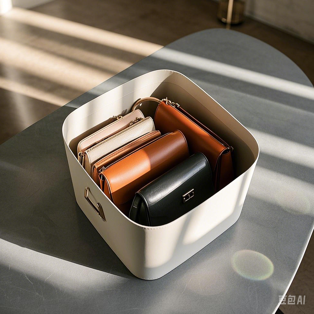 女士单肩斜挎手提轻奢时尚设计新款包包客厅家用创意简约分格浴室