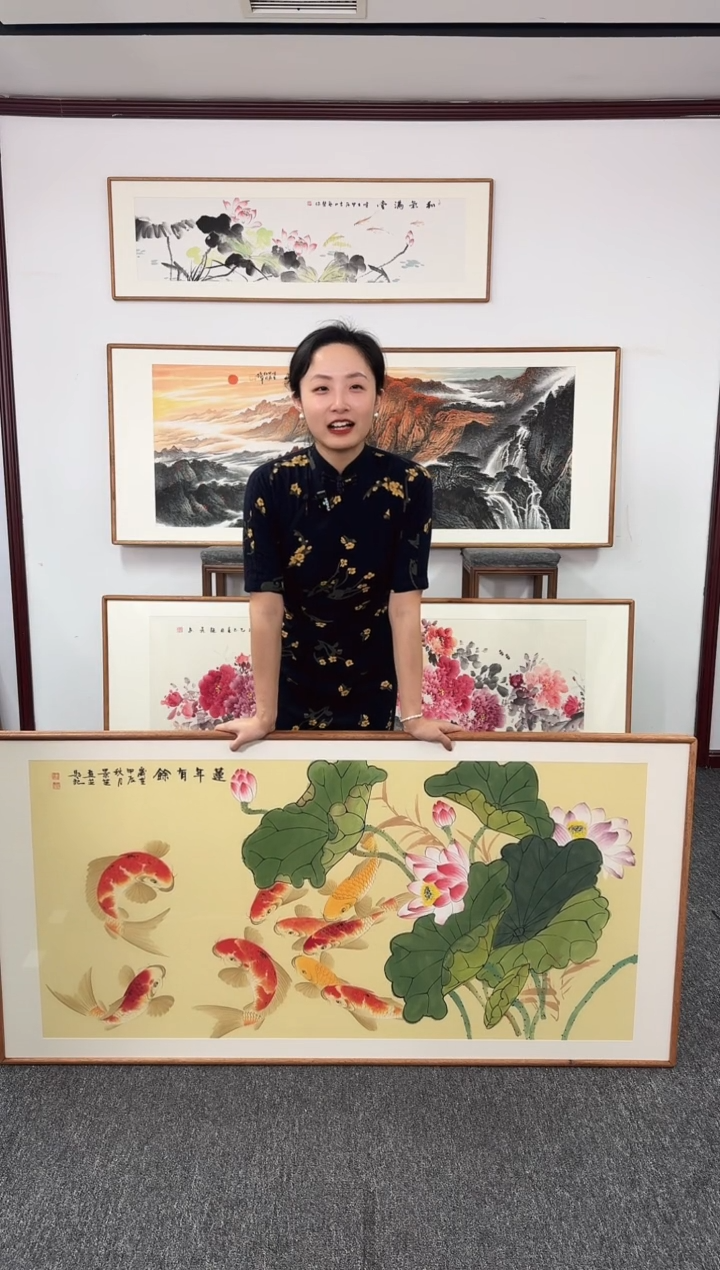 国画年年有余  155*76 陈景芝