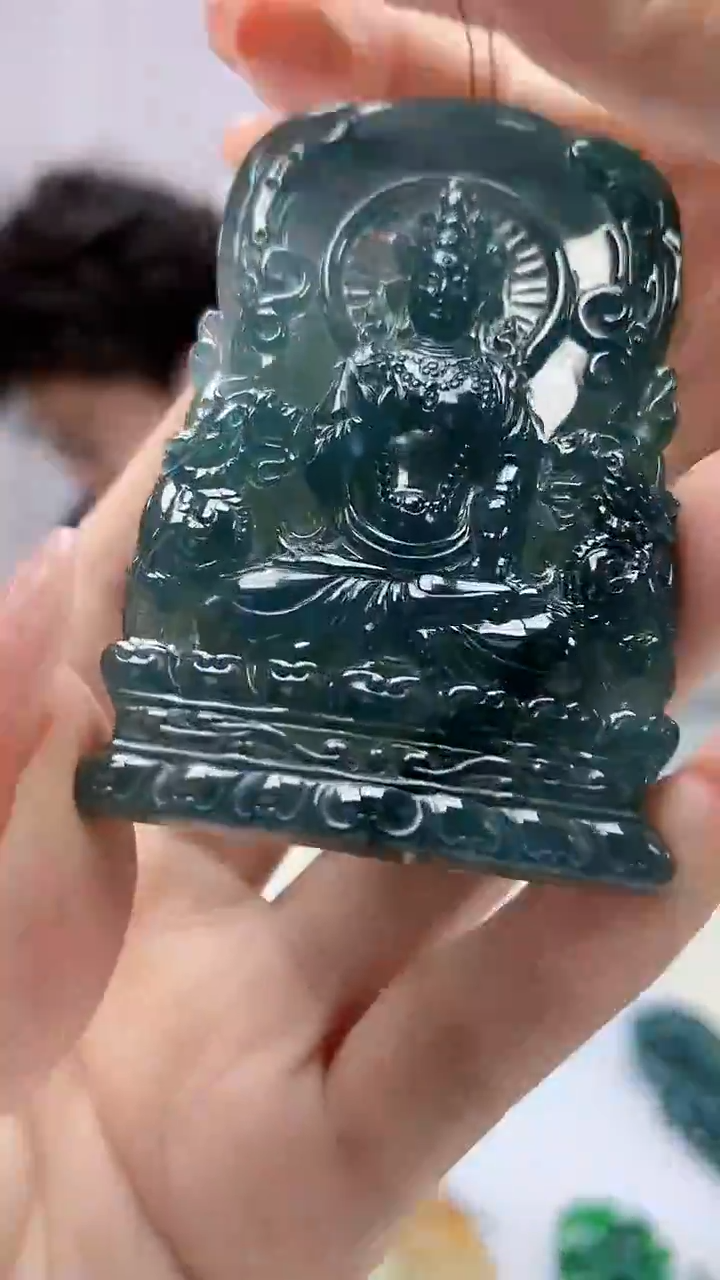 【闪购商品】定制翡翠未镶嵌4688DD-毛货挂件9