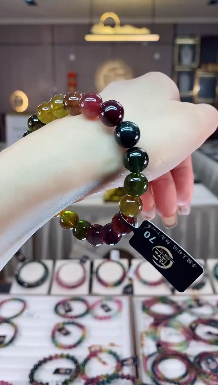 【闪购商品】碧玺单圈手串9mm+未镶嵌一物一证dan