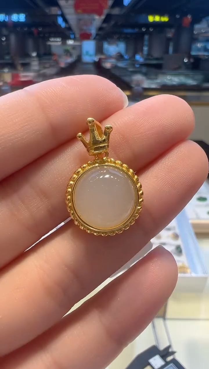 【闪购商品】和田玉颈饰银S925镶嵌13