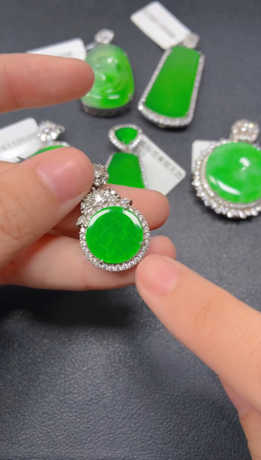 颈饰银S925镶嵌翡翠1