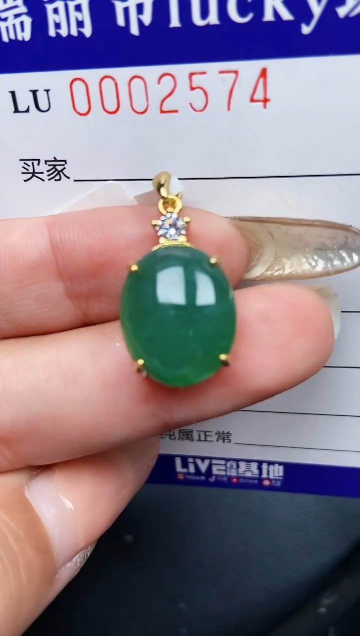 【闪购商品】翡翠颈饰银S925镶嵌2574