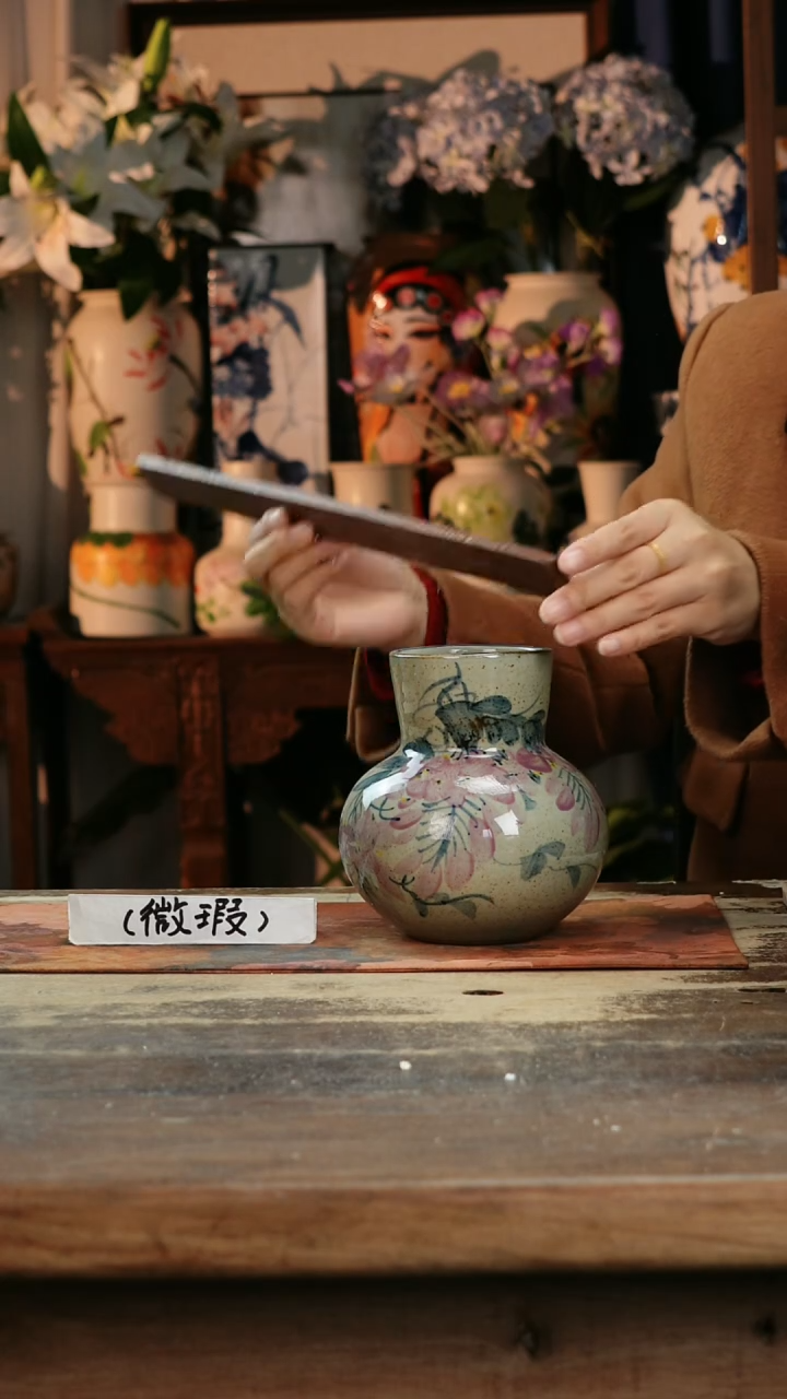 【闪购商品】瓷片景德镇纯手工釉下彩精品花瓶