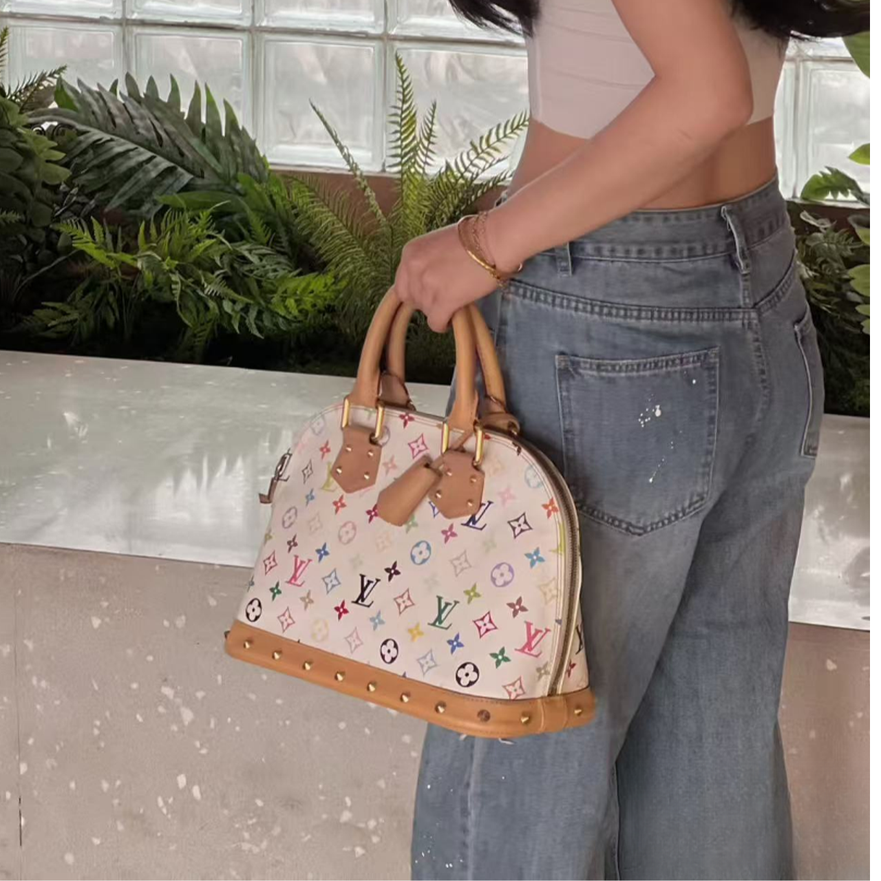 99新 LouisVuitton/路易威登 LV 白三彩贝壳  全原 
