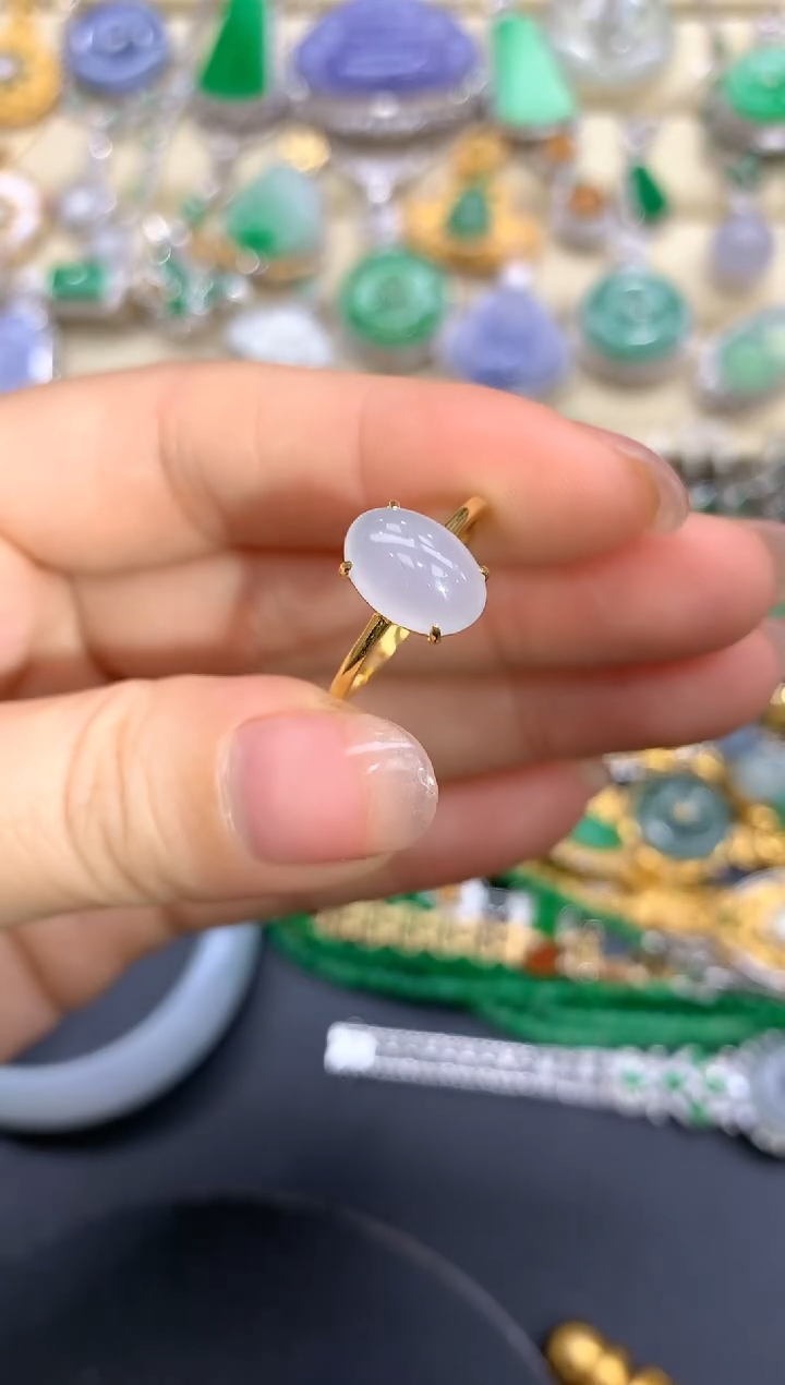 【闪购商品】翡翠戒指18K金镶嵌71-中国好珍宝