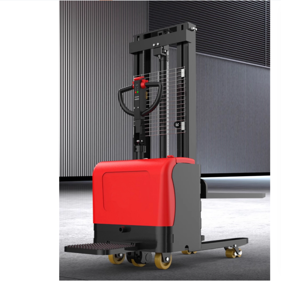 全电动堆高车双起升2吨堆垛车液压升降装卸搬运托盘小型站驾叉车