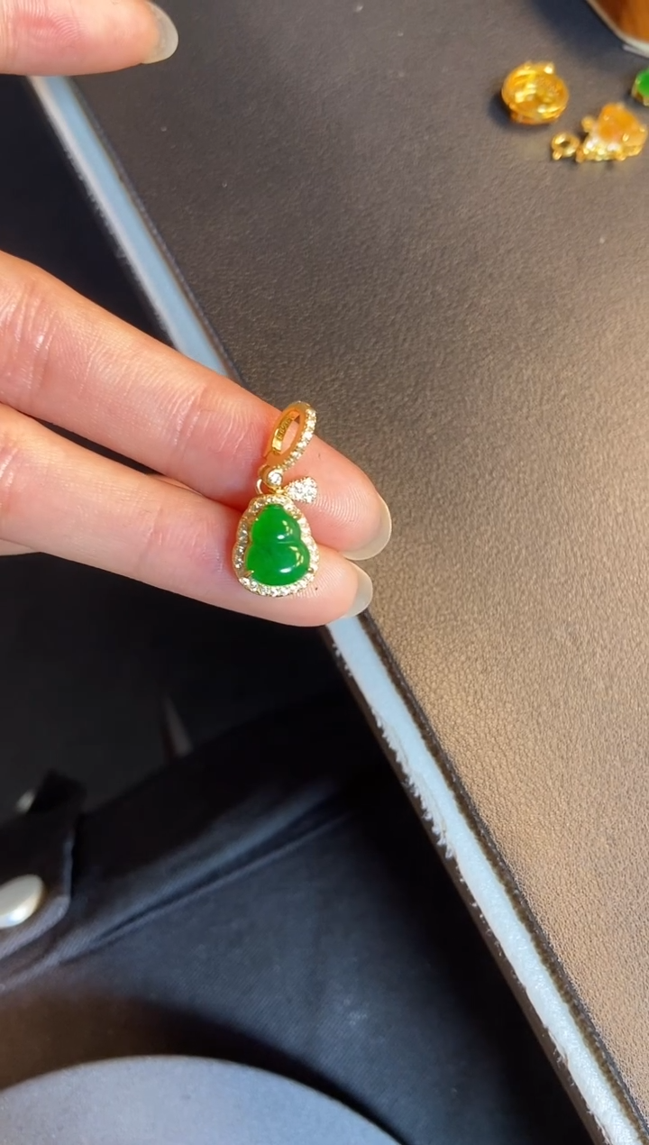 吊坠(不含链)银S925镶嵌翡翠1