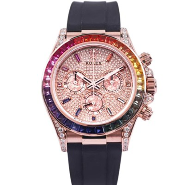 99新 Rolex/劳力士 老佛爷/劳力士116515后升级镶钻/自动/单表