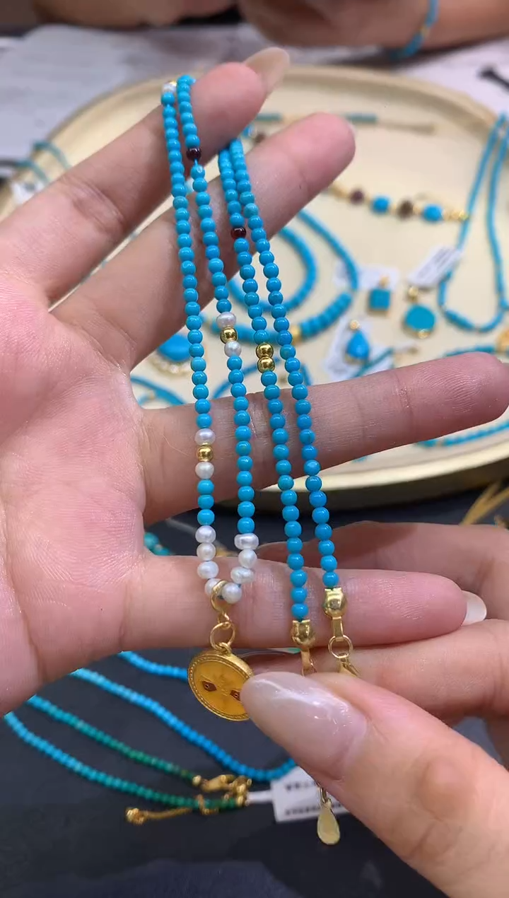 未镶嵌绿松石项链A461|1980|多样性发货一件