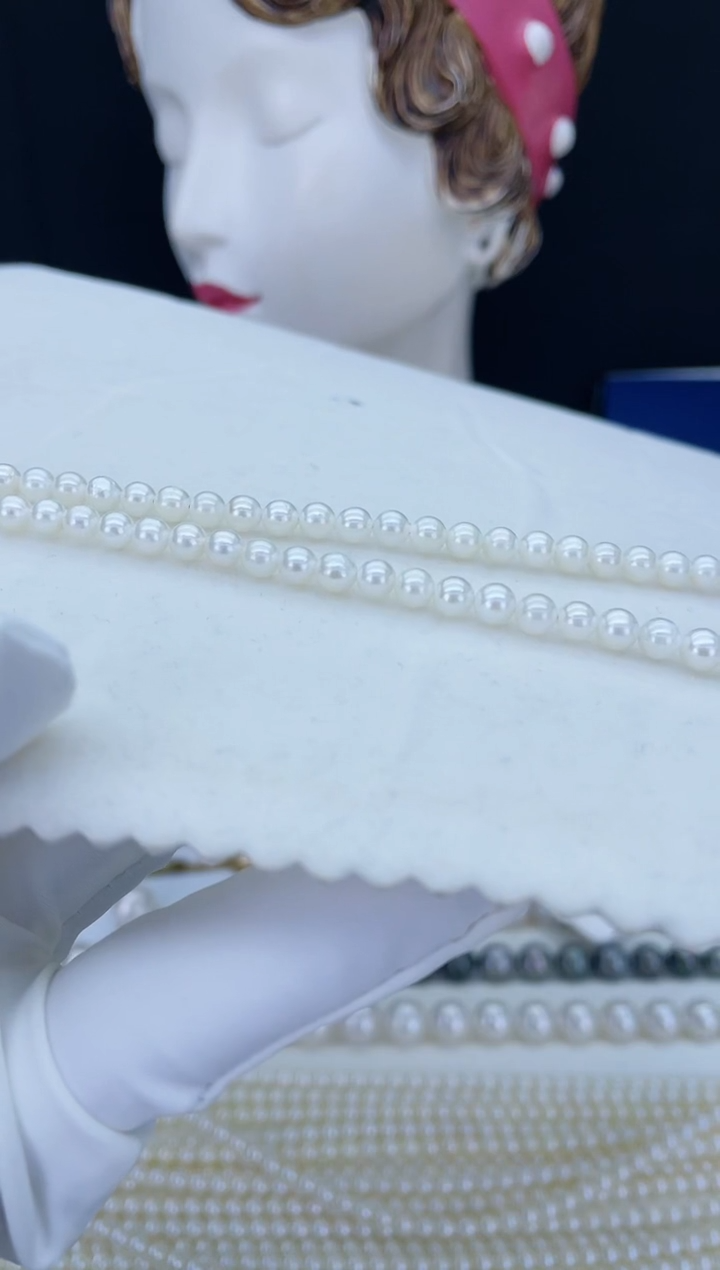 【闪购商品】海水珍珠颈饰银S925镶嵌海水akoya珍珠项链4-5mm