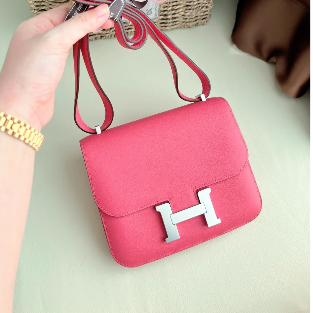 99新 Hermes/爱马仕 小花Jerry康康 19新唇膏粉 A刻 银扣