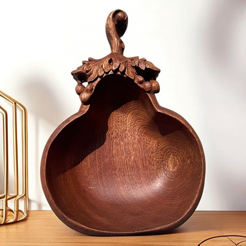 原创设计小葫芦五福临门木碗水果沙拉碗