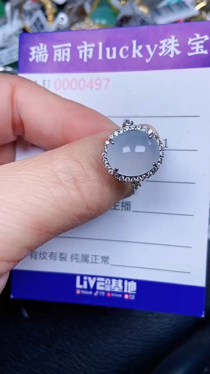 颈饰银S925镶嵌翡翠497