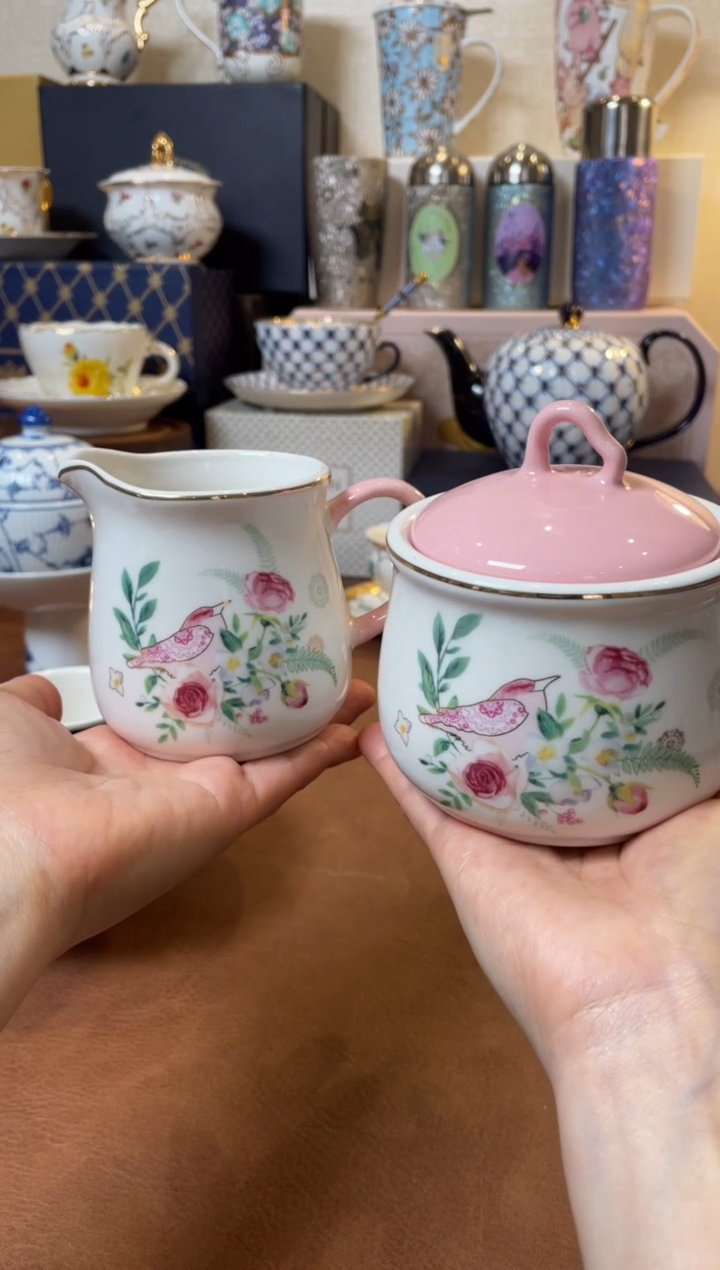 高端礼品FLORIS韩式小鸟糖奶缸