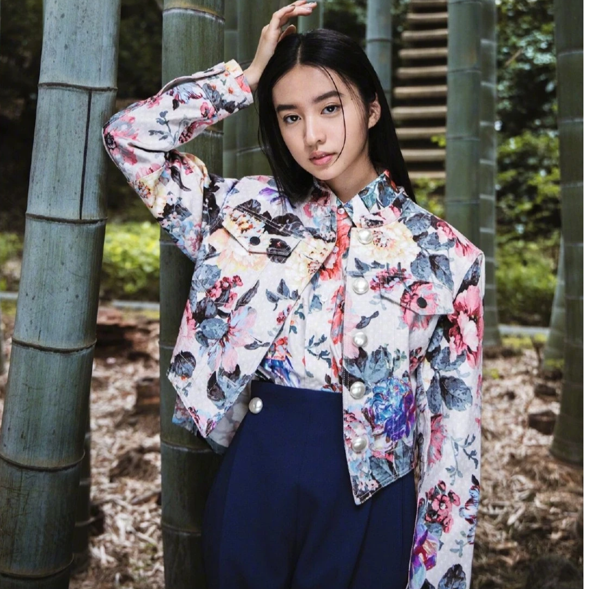 未使用 LouisVuitton/路易威登 花卉印花暗纹logo牛仔外套34