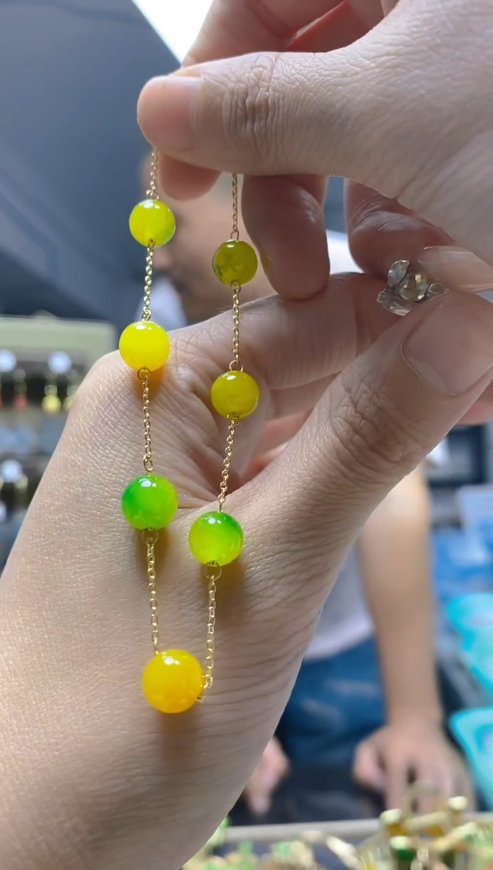 【闪购商品】翡翠耳饰合金207翡翠手链