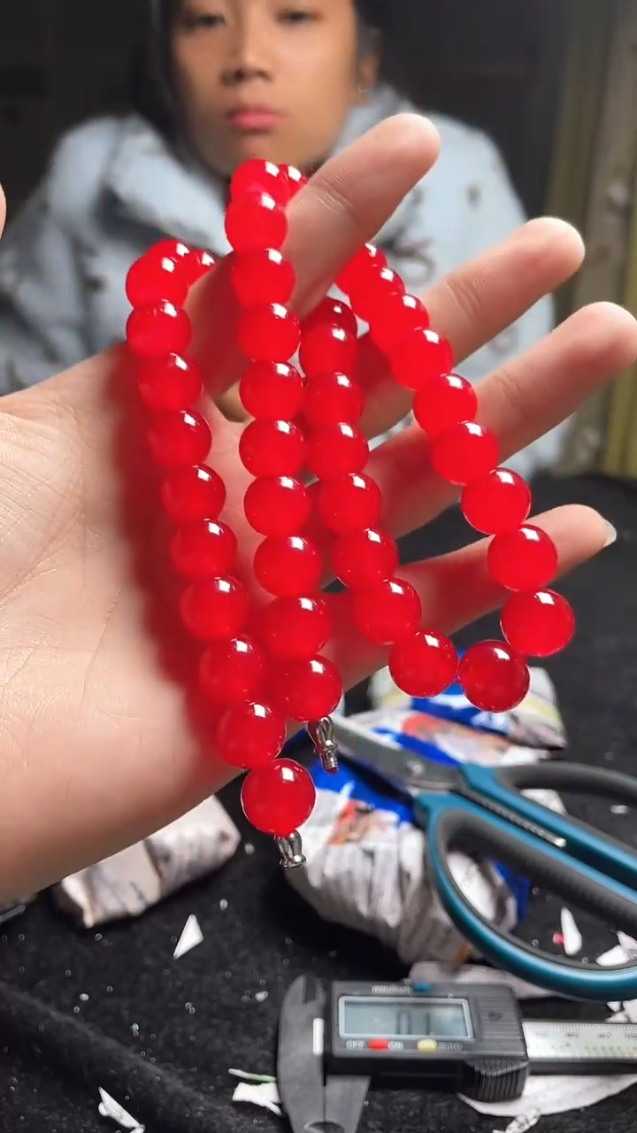 猛子收货CT27-冰红珠链